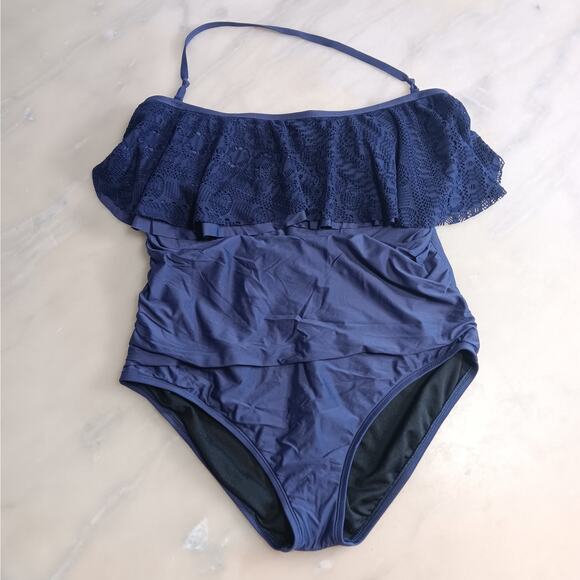 Antonio‎ Melani Women's Large Swim Suit Blue - Picture 1 of 6